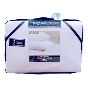Rachel Zoe 6 Piece Soft Light Lilac Color King‎ Sheet Set